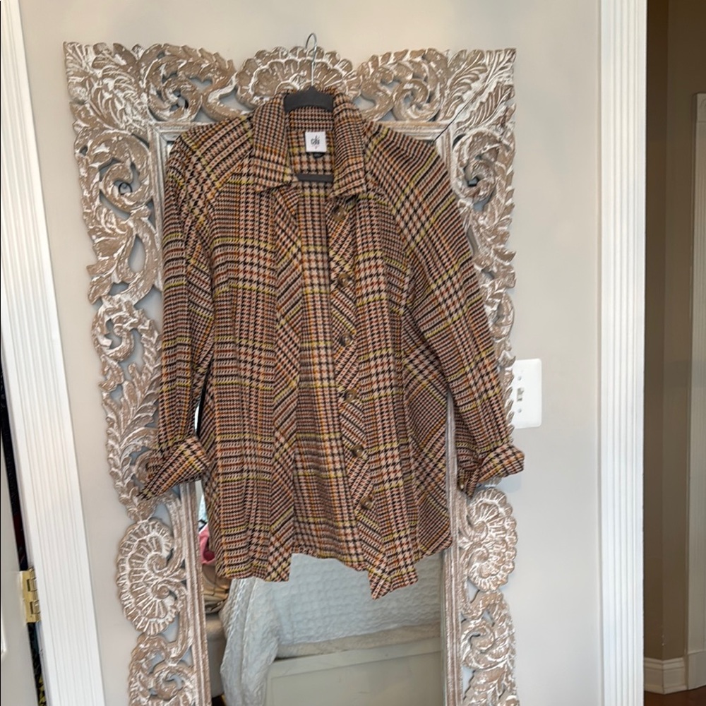 Cabi Yorkshire Shacket plaid